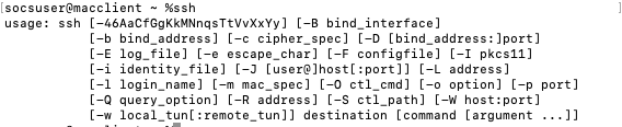 SSH Mac Command Output
